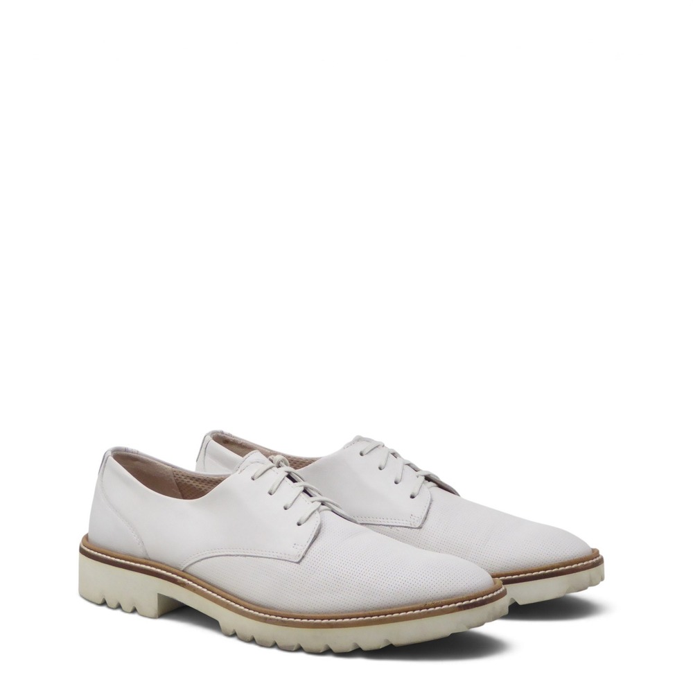 ECCO Womens Incise Sartorelle 25 Perforated Derby White Leather Shoes 39 / 8-8.5
